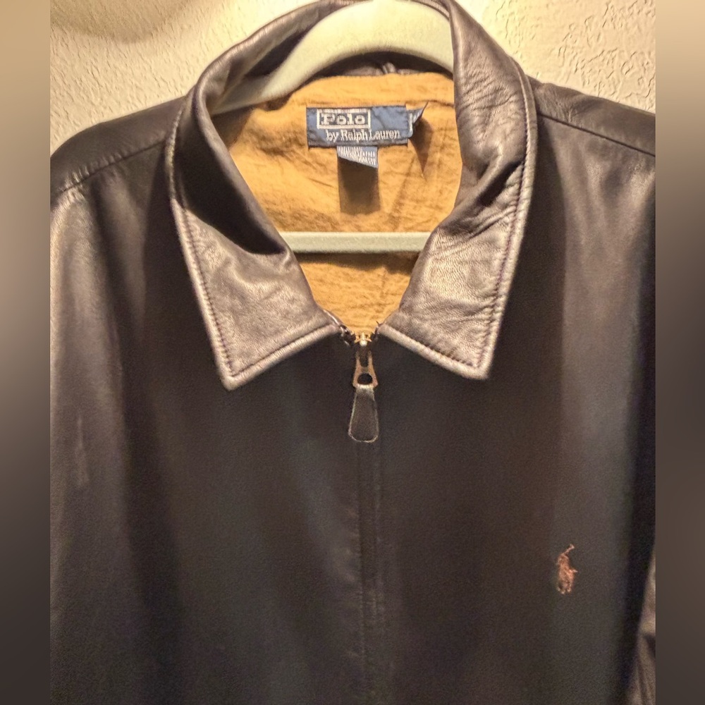NWOT Men’s Ralph Lauren Lambskin Leather Jacket XXL